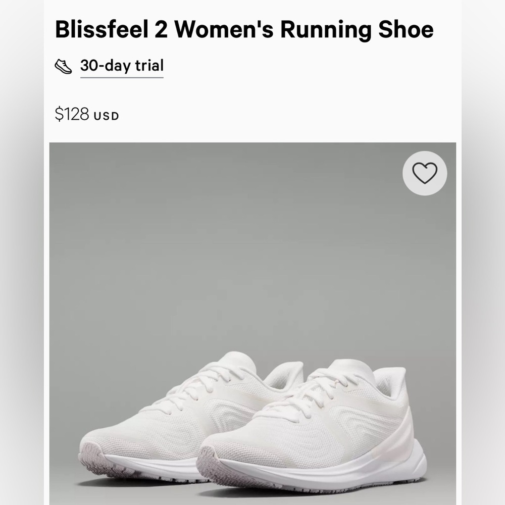 BlissFeel Lulu Lemon size 8 Running shoes- BRAND NEW